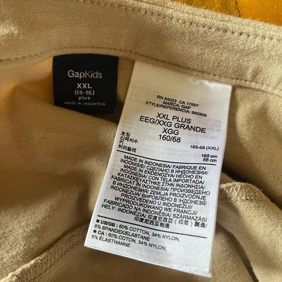 Gap Skirt Girls Size Xl 12 cotton pleated school uniform tan side zip adult Sm - Picture 6 of 9
